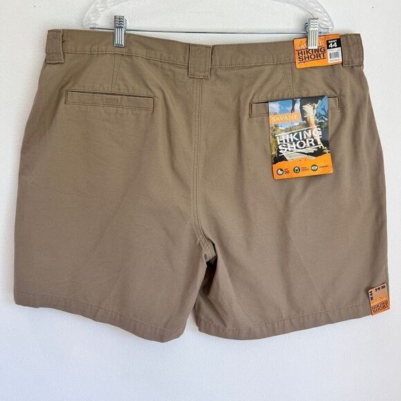 Savane Hiking Shorts Waist Size 44 UPF 30 Tech Pocket in Tan NWT - Picture 12 of 15